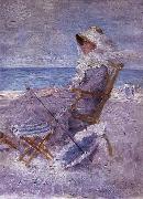 Nicolae Grigorescu On the Sea Shore or Woman on the Sea Shore oil on canvas